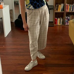 Checked Madewell Pleated Pant